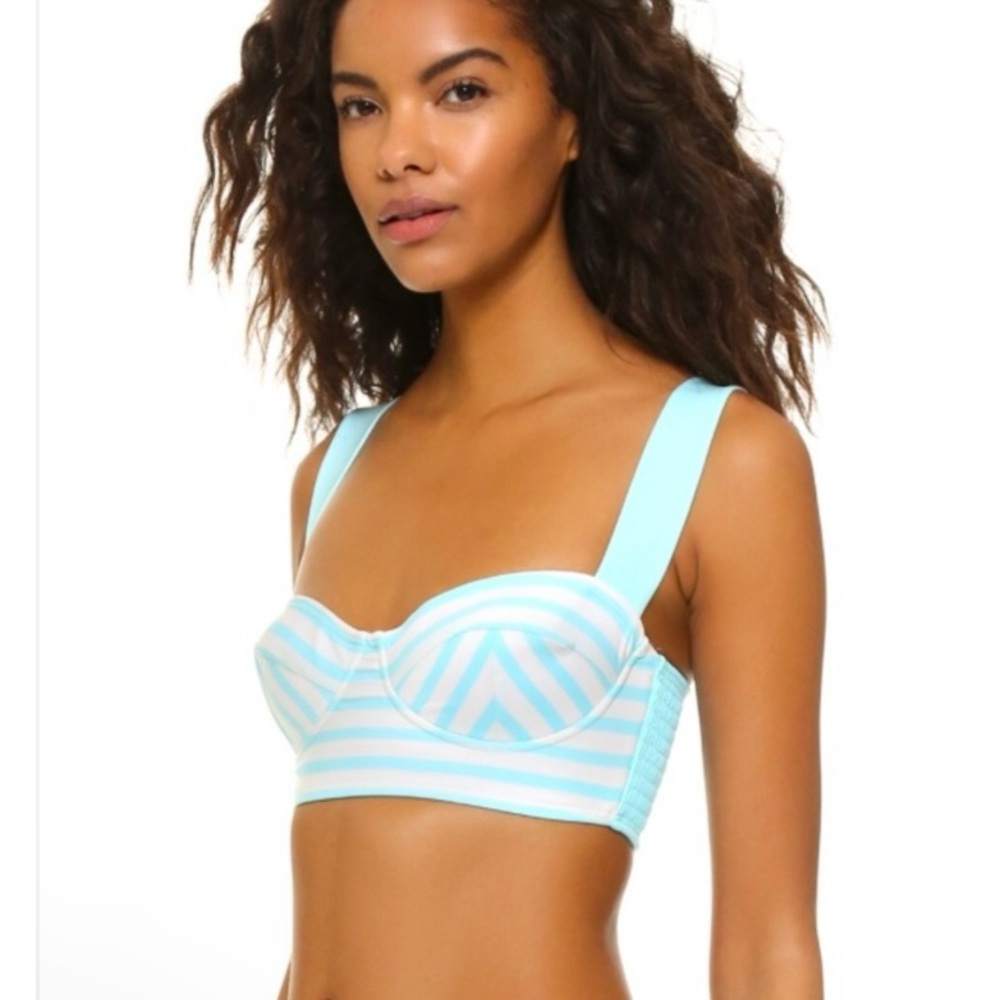 Kate Spade Blue and White Striped Bikini - Picture 3 of 11